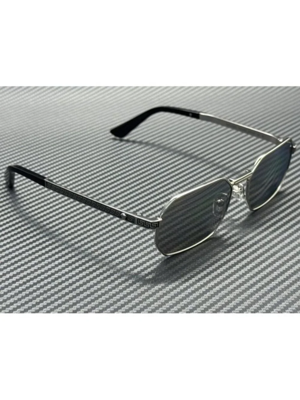 New Versace Men Silver Sunglasses 54-16-145
